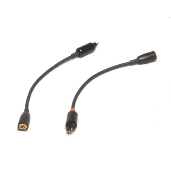 自作品 MMCX(メス)→Custom2ピン(オス)変換ケーブル(2芯)×2本 自作品