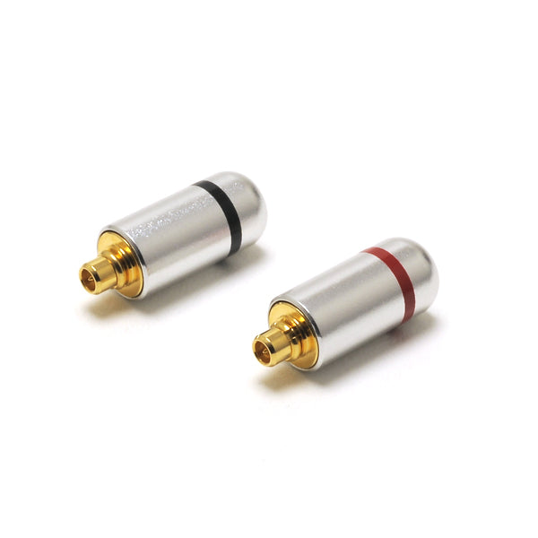 MMCX用メタルシェル・コネクター ver2 赤/黒ペア (ブラストカバー仕様)