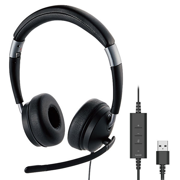 ELECOM HS-HP101UNCBK (両耳USBヘッドセット) – e☆イヤホン