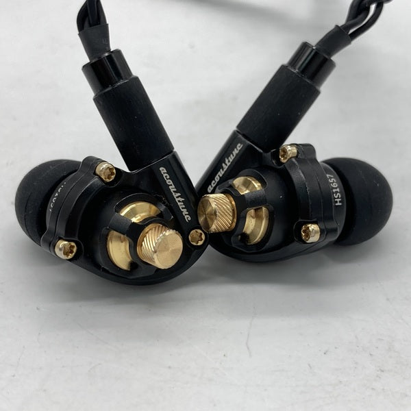 ヘッドフォン　Acoustune カナル型イヤホン HS1657CU (マットブラック/ゴールド) [ACO-HS1657CU-BLK] Acoustune HS1657CU Mat Black&Gold 【ACO-HS1657CU-BLK】 – e