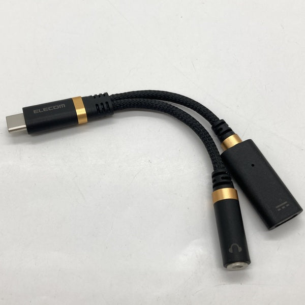 【中古】給電付き Type-C-3.5mm変換ケーブル (DAC搭載/高耐久) ブラック 【MPA-C35CSDPDBK】【日本橋】