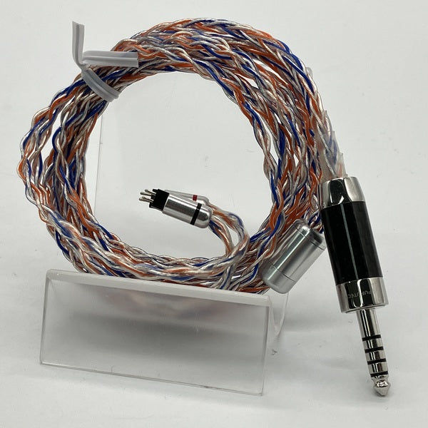 【中古】イヤホン用リケーブル 【8本編み】オーグ+α撚り線×オーグ+pt撚り線ハイブリッド 2pin 4.4mm【秋葉原】