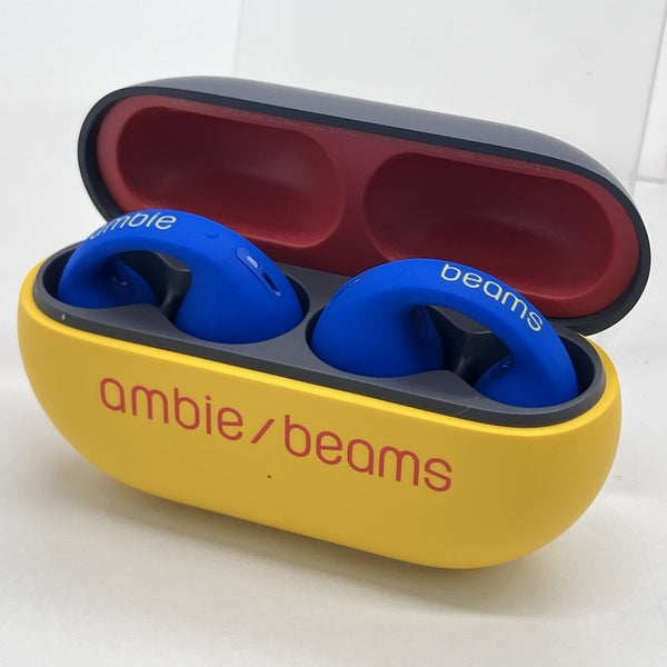 人気色　ambie/beams AM-TW02 ワイヤレスイヤホン 青/黄色 bPr BEAMS（bPrビームス） イヤホン ヘッドホン 「別注」ambie / sound