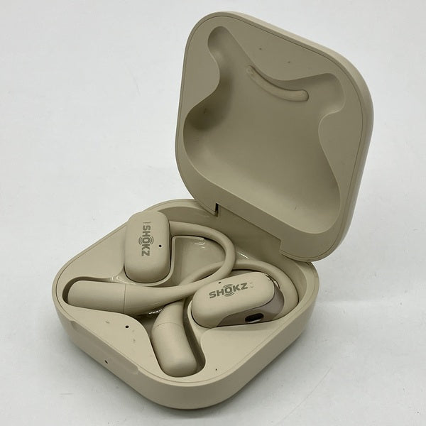 SHOKZ OPENFIT Beige ワイヤレスイヤホン 箱・付属品有り ショックス ワイヤレス イヤホン 左右分離 IP55 最大48時間 USB