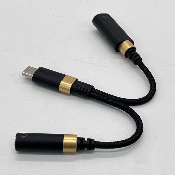【中古】給電付き Type-C-3.5mm変換ケーブル (DAC搭載/高耐久) ブラック 【MPA-C35CSDPDBK】【日本橋】