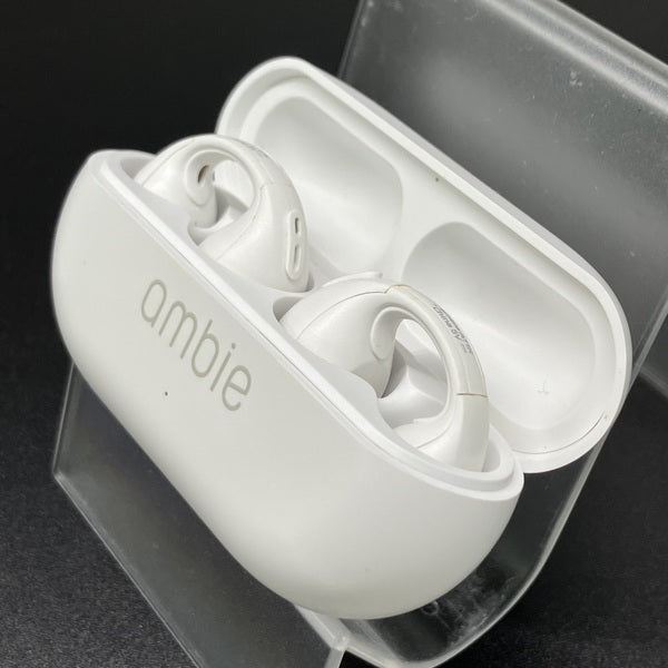 ambie ワイヤレスイヤホン ホワイトAM-TW01/WC 耳をふさがない“ながら聴き”イヤホンambie AM-TW01 12月8日（水