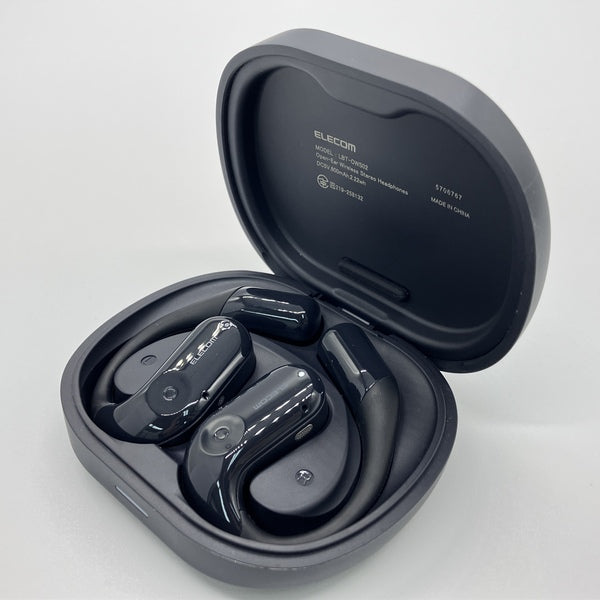 【中古】ELECOM オープンイヤー型ワイヤレスヘッドホン LBT-OWS02ECCBK【秋葉原】