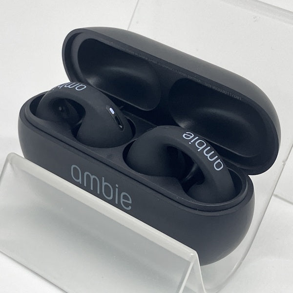 送料無料！アンビーambie ワイヤレスイヤホン 正規品 中古 ブラック