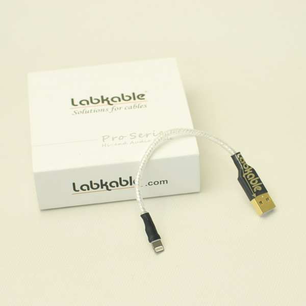 Labkable Lightning-USBケーブル（4芯 HROCC 銀）
