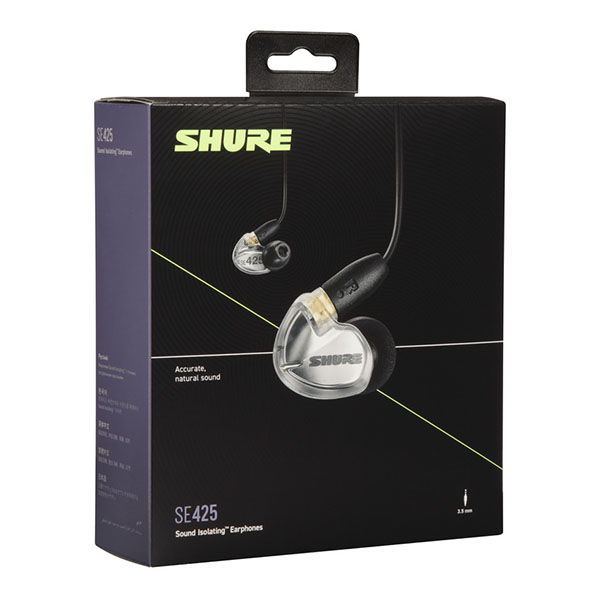 SHURE シュア SE425 Pro Line（スタンダードケーブル 162cm）/ クリア e☆イヤホン