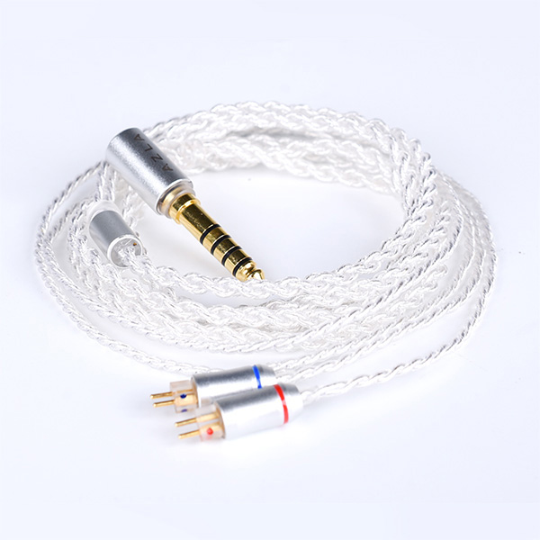AZLA Silver Plated Cable IEM 2pin-4.4mm 【AZL-SLV-CABLE-2PIN-4.4】