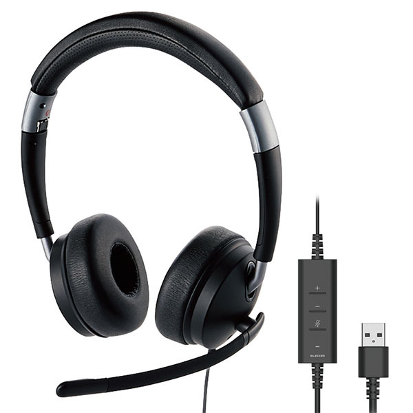 HS-HP101UNCBK (両耳USBヘッドセット)