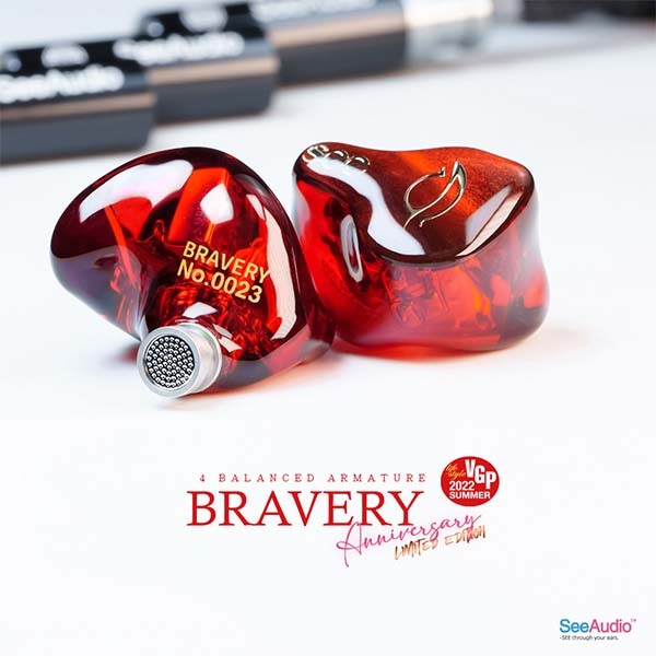 Seeaudio Bravery Anniversary 限定品赤有線イヤフォン