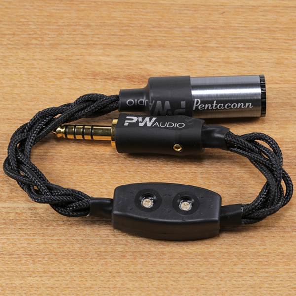 PW AUDIO 1960s 4wired 4.4mm Pentaconn Female to 4.4mm Male Impedance  Adapter with Controller & GND