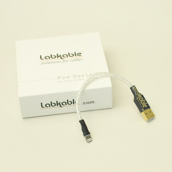 Labkable Lightning-USBケーブル（4芯 HROCC 銀）