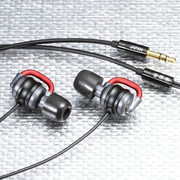 音茶楽イヤホンFlat4玄　缶ケース、イヤーピース有り 音茶楽イヤホンFlat4玄 缶ケース、イヤーピース有り