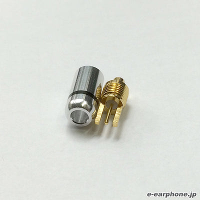 MMCX用メタルシェル・コネクター（ネジ切り付き 黒/赤）
