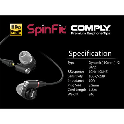DN-2002 2BA+2Dynamic hybrid earphone