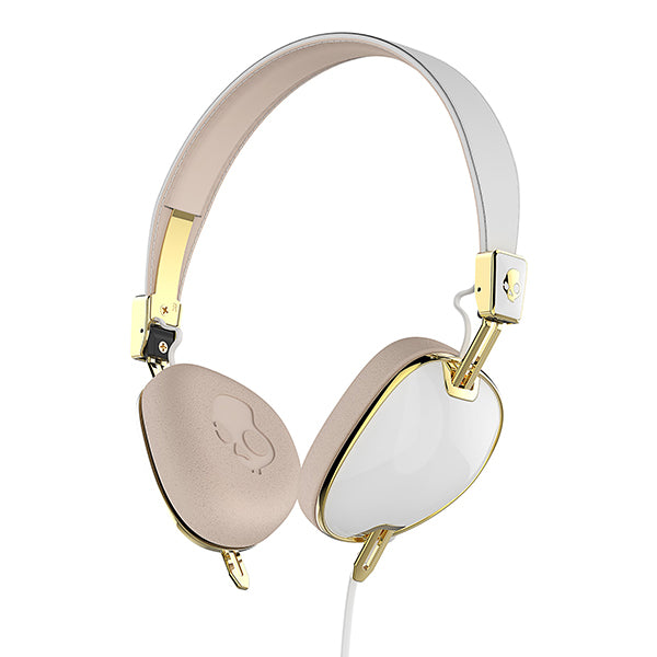 Skullcandy Knockout White/Brown/Gold Mic2【S5AVJX-534】