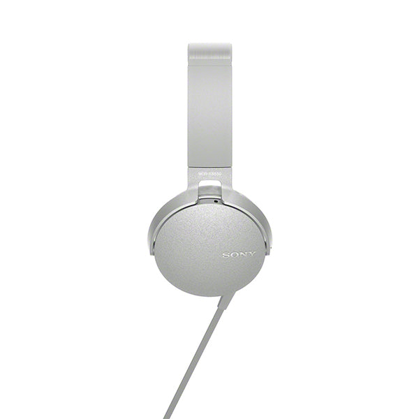 ソニー SONY グレイッシュホワイト ステレオヘッドフォン MDR-XB550 SONY MDR-XB550AP – e☆イヤホン