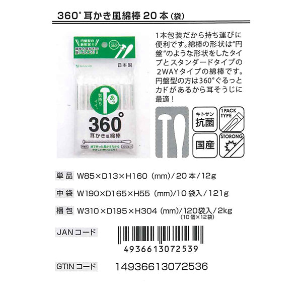 360°耳かき風綿棒
