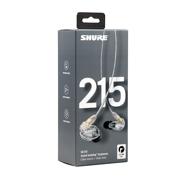 SHURE SE215 有線イヤホン ケース付き 【変換プラグプレゼント
