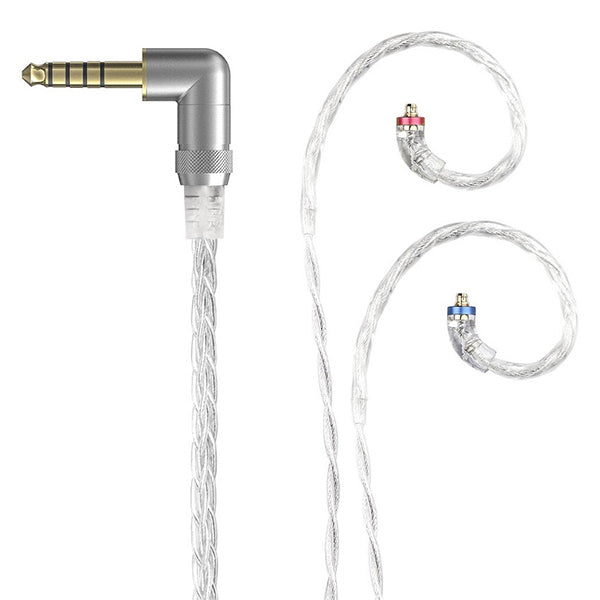 FIIO LC-4.4C 4.4mm5極L字 銀メッキ高純度単結晶銅8芯ケーブル【FIO