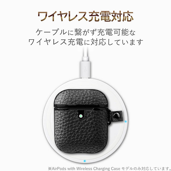AirPods用サイドメッキソフトレザーケース