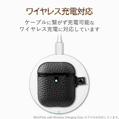 AirPods用サイドメッキソフトレザーケース