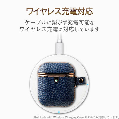 AirPods用サイドメッキソフトレザーケース