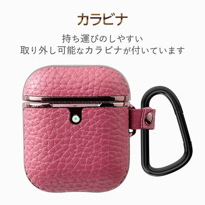 AirPods用サイドメッキソフトレザーケース