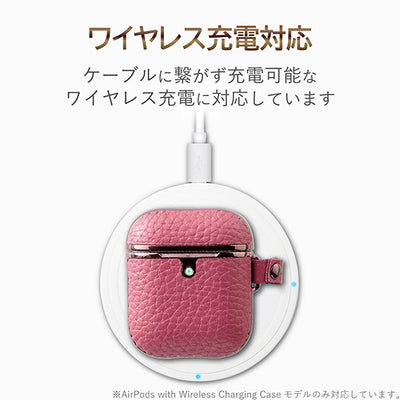AirPods用サイドメッキソフトレザーケース