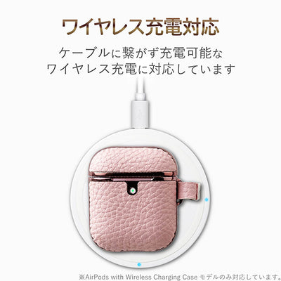 AirPods用サイドメッキソフトレザーケース