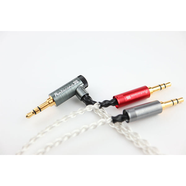 Pentaconn 3.5mm×2-3.5mm純銀ケーブル 【NBB1-13-103-12】 – e☆イヤホン