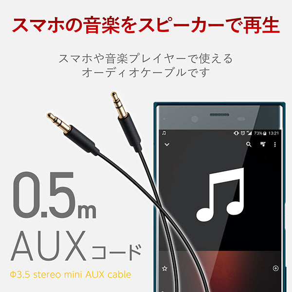 オーディオφ3.5 AUXケーブル（ストレート-ストレート）