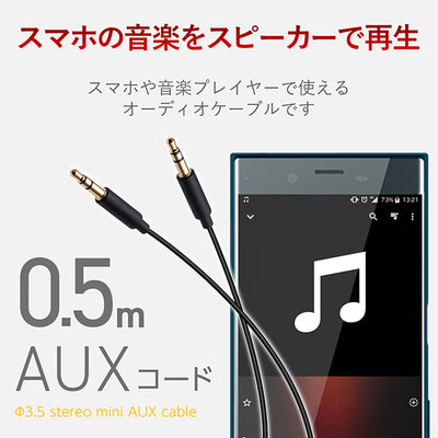 オーディオφ3.5 AUXケーブル（ストレート-ストレート）