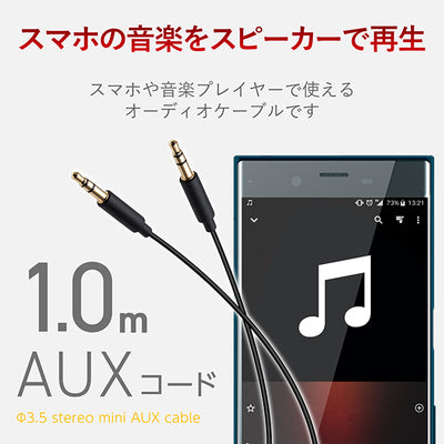 オーディオφ3.5 AUXケーブル（ストレート-ストレート）