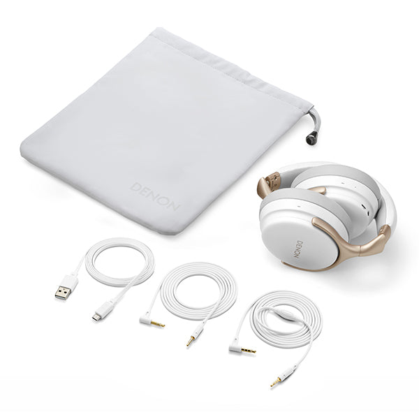 DENON AH-GC25ワイヤレスヘッドホン　ホワイト DENON 【開封品】AH-GC25W – e☆イヤホン