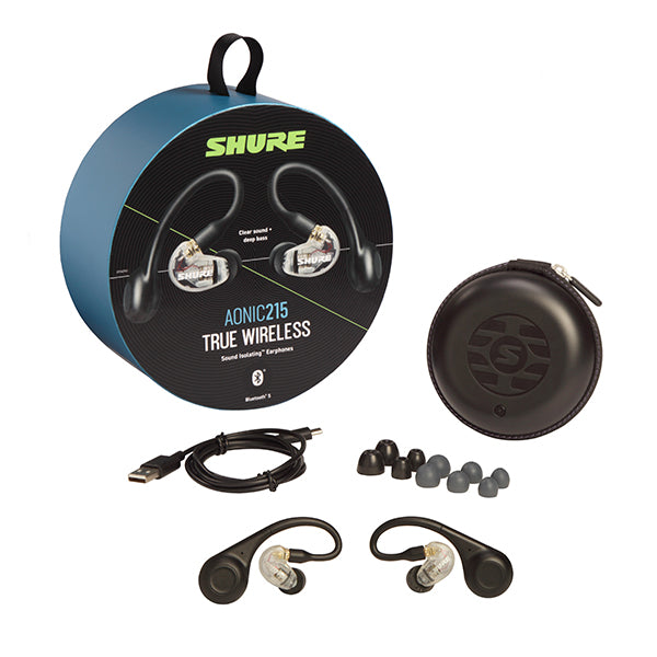 SHURE215 イヤホン ブラック AONIC 215 Gen 2 - 完全ワイヤレス高遮音性イヤホン（第 2 世代