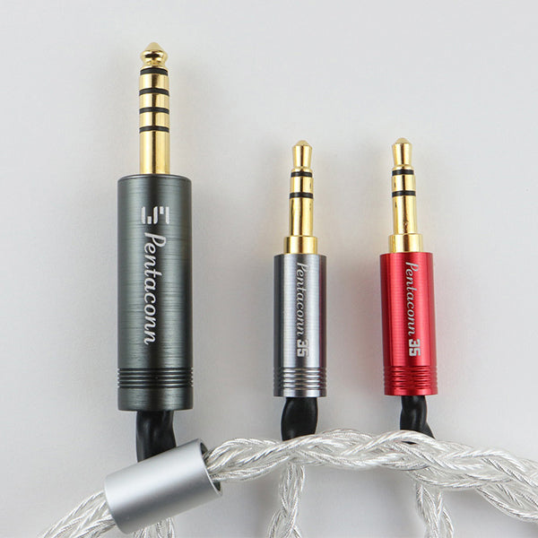 Pentaconn Φ4.4バランス接続-Φ3.5×2 純銀ケーブル 【NBB1-14-007-30