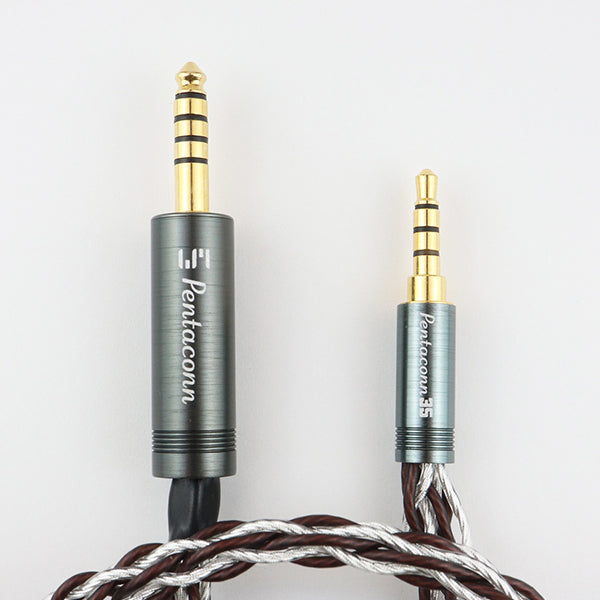 Pentaconn SONY MDR-1A/1AM2用 Φ4.4バランス接続-Φ3.5（4極）OFC+純銀