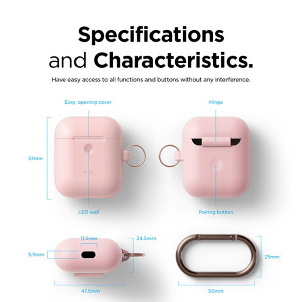 AIRPODS HANG CASE for AirPods 2nd（カラビナ付き）