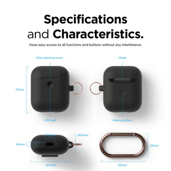 AIRPODS HANG CASE for AirPods 2nd（カラビナ付き）