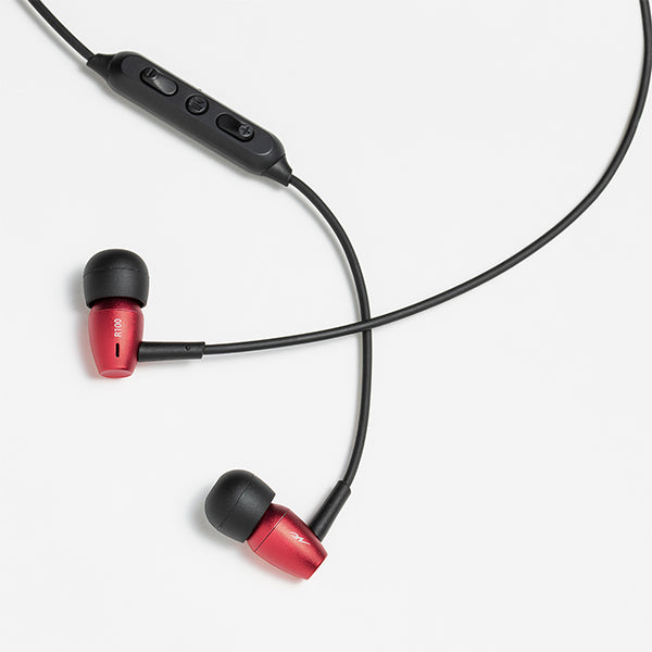 R100BT ワイヤレスイヤホン 赤黒　RADIUS ラディウス　左右一体型 Amazon.co.jp: ラディウス radius HP-R100BT ワイヤレスイヤホン