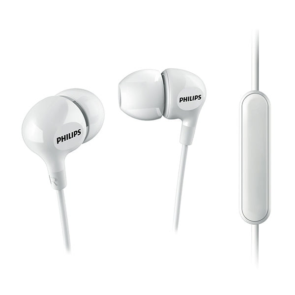 PHILIPS 有線イヤホン ホワイト SHE4305 BASS+ 5箱セット Philips SHE4305WT BASS+ In Ear Wired Headphones with Mic
