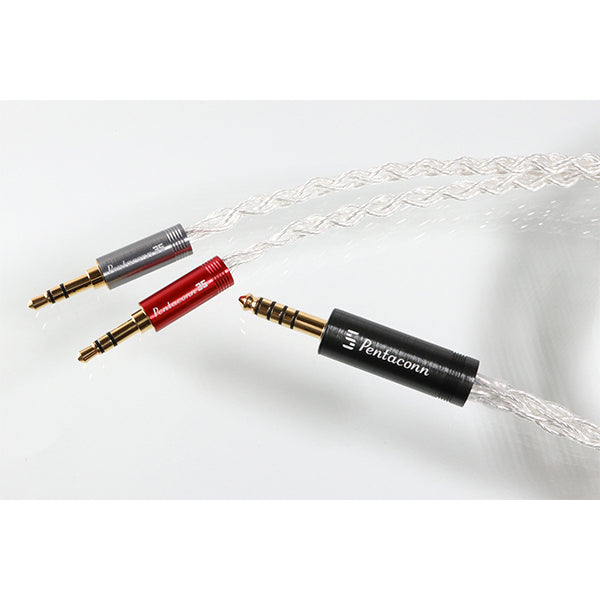 Pentaconn 3.5㎜×2 - 4.4mm5極 純銀8芯リケーブル【PRH03-44-35】 – e 