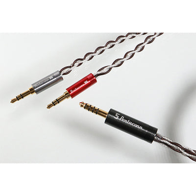 3.5㎜×2 - 4.4mm5極 純銀+OFCハイブリッド8芯リケーブル【PRH02-44-35】