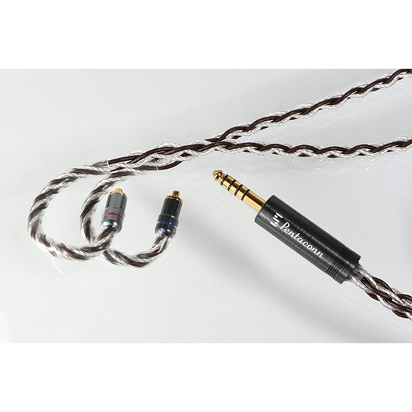 MMCX - 4.4mm5極 純銀+OFCハイブリッド8芯リケーブル【PRH02-44-mm】