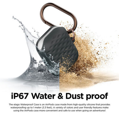 【アウトレット】AIRPODS WaterProof Hang Case Active for AirPods ブラック (カラビナ付き) 【EL_APDCSSCWA_BK】