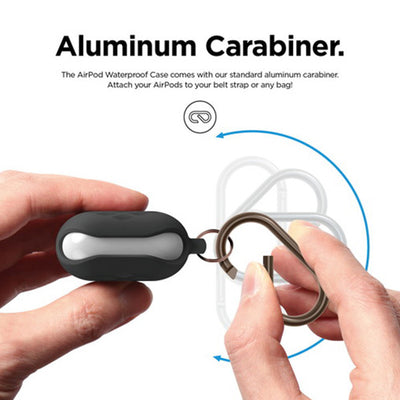 【アウトレット】AIRPODS WaterProof Hang Case Active for AirPods ブラック (カラビナ付き) 【EL_APDCSSCWA_BK】